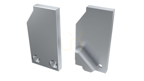 Check ALU end cap for LUMINES I6 8mm silver left LED profile ALU end cap for LUMINES I6 8mm silver left LED profile