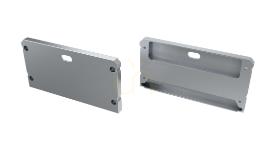 ALU blanking plug for LUMINES LARGO LED profile silver with hole