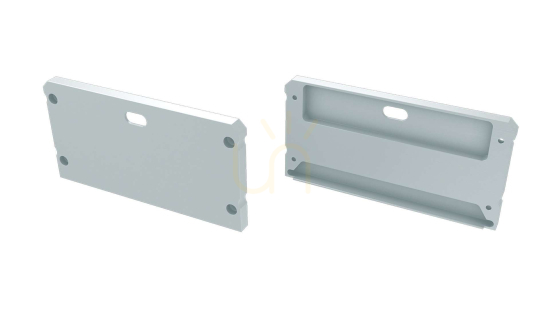 ALU blanking plug for LUMINES LARGO LED profile white with hole