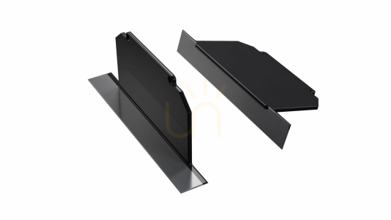 ALU blanking plug for LUMINES LARGO M3 LED profile black lacquered solid