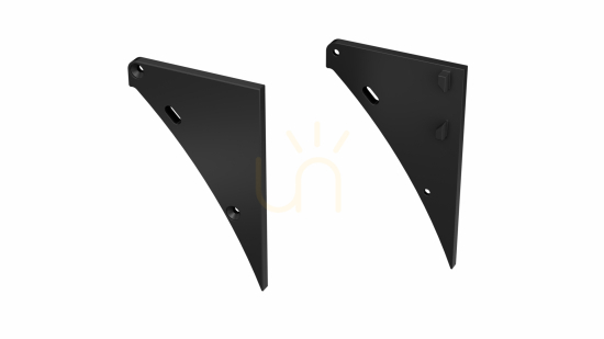 ALU end cap for LUMINES LOGI LED profile black lacquered left with hole