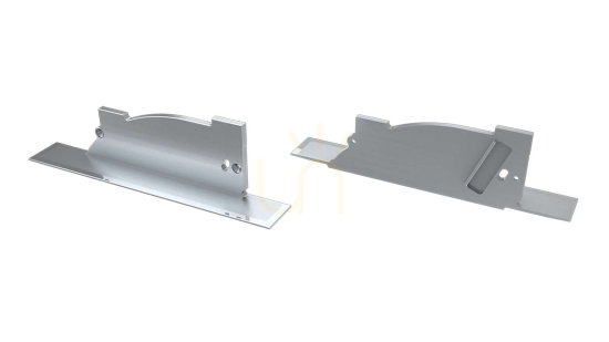 ALU blanking plug for LUMINES PERO LED profile silver with hole right