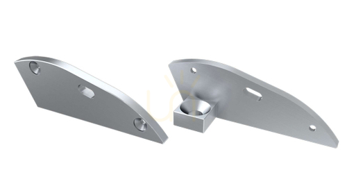 Check ALU end cap for LUMINES RETO LED profile silver left with 15° support with hole