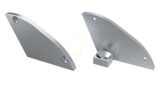Check ALU blanking plug for LUMINES RETO LED profile silver right with 30° support ALU blanking plug for LUMINES RETO LED profile silver right with 30° support