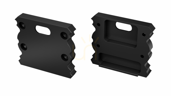 ALU blanking plug for LUMINES TALIA LED profile black lacquered with hole