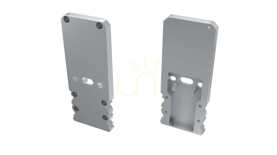 ALU blanking plug for LUMINES TALIA M2+TALIA silver LED profile with hole