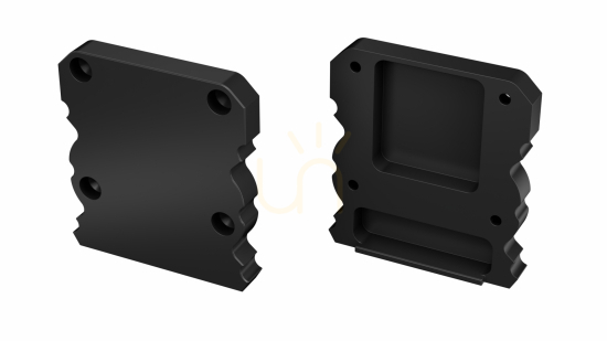 ALU blanking plug for LUMINES TALIA M1+TALIA LED profile black lacquered