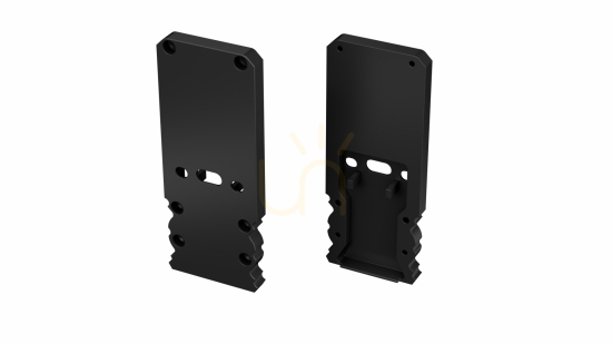 ALU blanking plug for LUMINES TALIA M2+TALIA LED profile black lacquered with hole