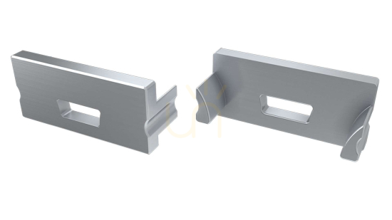 ALU-Blindstopfen für LUMINES TERRA silber LED-Profil mit Bohrung