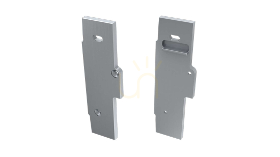 ALU blanking plug for LUMINES TIANO LED profile silver right straight with hole