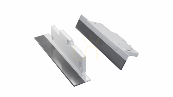 ALU blanking plug for LUMINES TIANO LED profile white left for built-in with hole