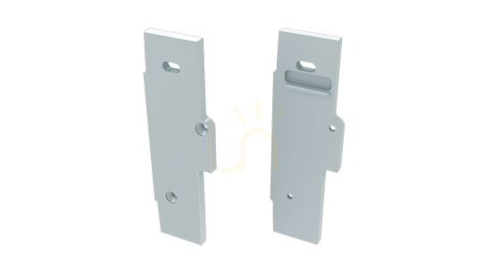 ALU blanking plug for LUMINES TIANO LED profile white left straight with hole