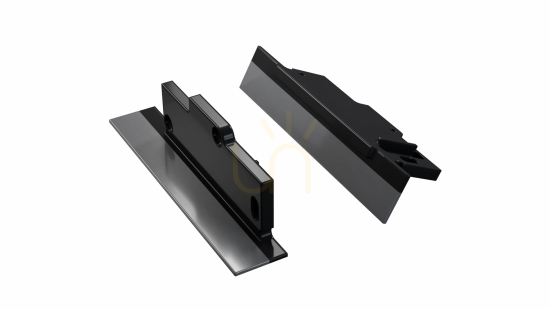 ALU blanking plug for LUMINES TIANO LED profile black lacquered right for built-in with hole