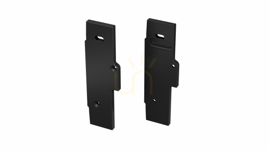 ALU blanking plug for LUMINES TIANO LED profile black lacquered right straight with hole