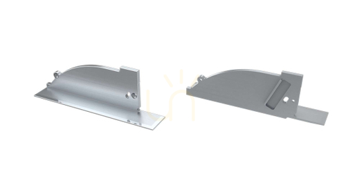 Check ALU blanking plug for LED LUMINES TOPO profile silver with hole right