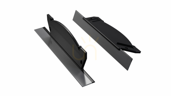 Lumines VEDA black lacquered aluminium end cap with hole 12-0902-10