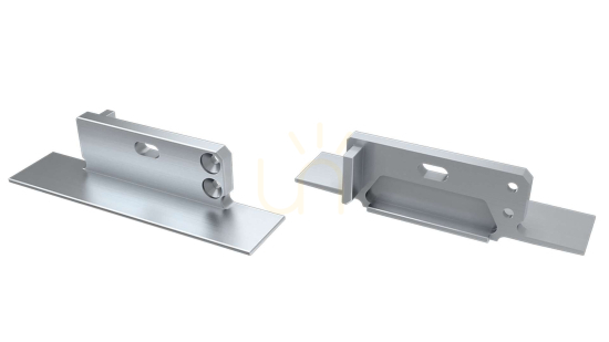 ALU blanking plug for LUMINES ZATI LED profile silver with hole left
