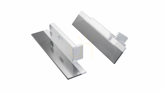 ALU blanking plug for LUMINES ZATI LED profile white with hole right