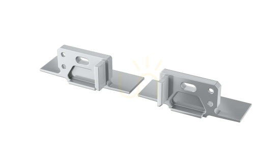 ALU blanking plug for LED LUMINES MONO profile silver with hole left