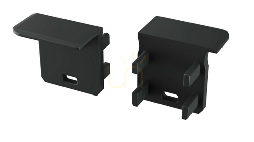Check LED profile cap LUMINES J black with hole right