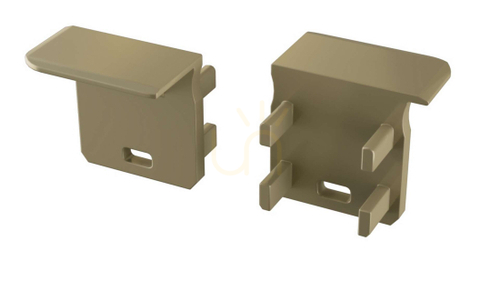 Check Cap for LED profile LUMINES J inox with hole right