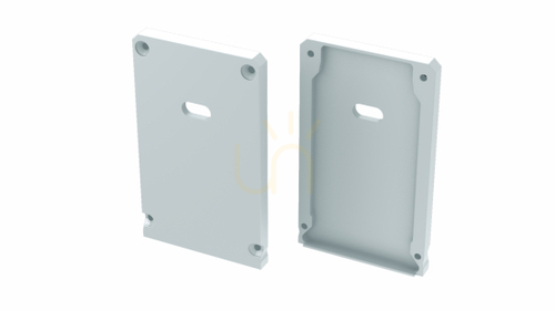 Check LUMINES CLARO white aluminium end cap with cable opening