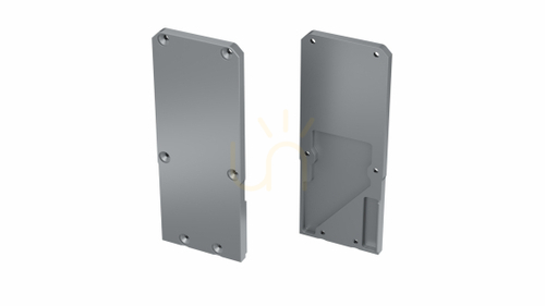 Check Lumines UNICO + TALIA M2 left aluminium end cap, silver, without opening 12-1125-11