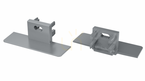 Check End cap for LUMINES MONO profile grey with hole
