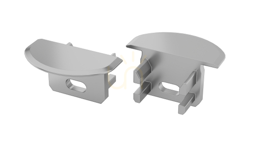 Check End cap for LUMINES U profile silver lacquered with hole