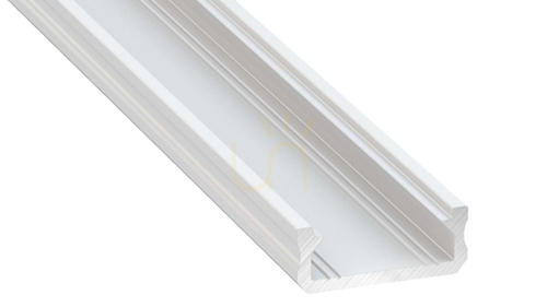 Check LED profile LUMINES type D white lacquered 1 m