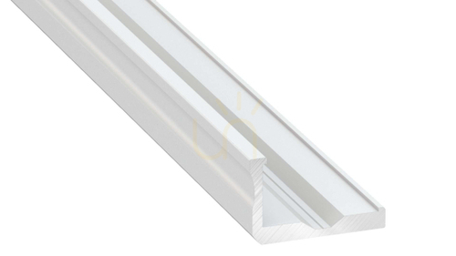 Check LED profile LUMINES type F white lacquered 2 m