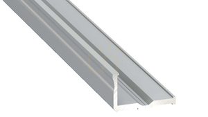 LED profile LUMINES type E silver anodized 1 m small 0