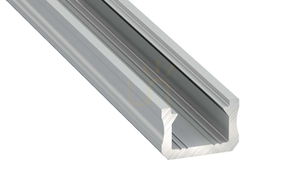 LED profile LUMINES type X silver anodized 2 m small 0