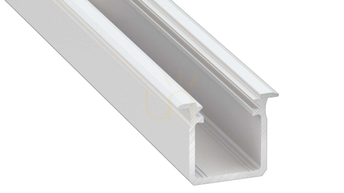 Check LED profile LUMINES type G white lacquered 2 m