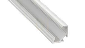 Lumines type C 45° corner LED profile, white lacquered RAL 9016, 1 m, strip up to 12 mm (10-0031-10) small 0