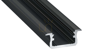 LED profile LUMINES type B black anodized 1 m small 0
