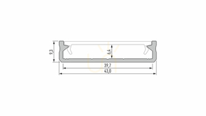 LED profile LUMINES type SOLIS silver anodized 2 m small 1