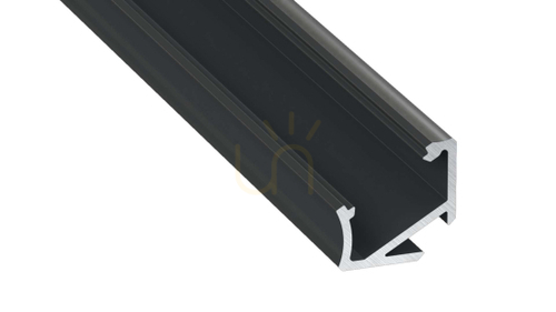 Check LED profile LUMINES type H black anodized 1 m