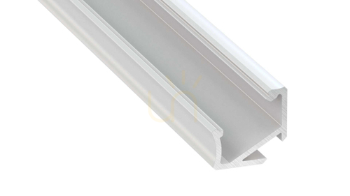 Check LED profile LUMINES type H white lacquered 2 m