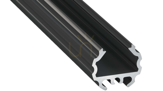 LED profile LUMINES type Mico black anodized 1 m