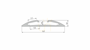 LED profile LUMINES type Reto inox anodized 1 m small 1