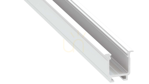 Check LED profile LUMINES type W white lacquered 2 m