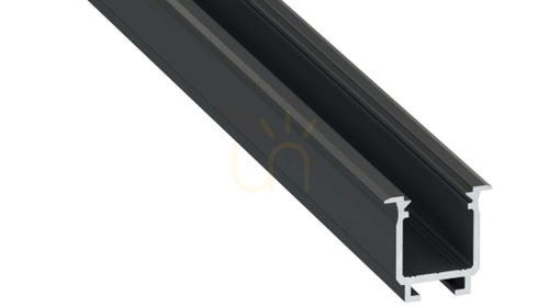Check LED profile LUMINES type W black anodized 1 m