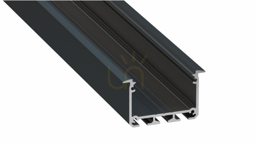Check LUMINES LED profile type INSO black lacquered 1 m