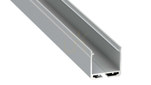 Check LED profile LUMINES type Dileda silver anodized 2 m