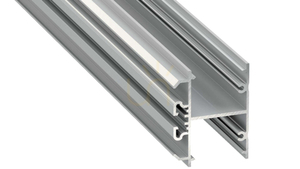 LED profile LUMINES type Dopio silver anodized 2 m small 0