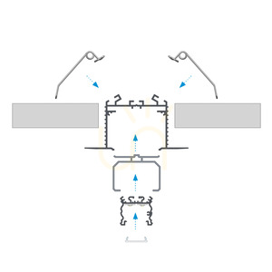 LUMINES TALIA LED profile, anodized silver, 2.02 m small 17