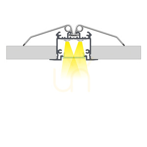 Recessed LED profile LUMINES inTALIA white lacquered 2.02 m small 6