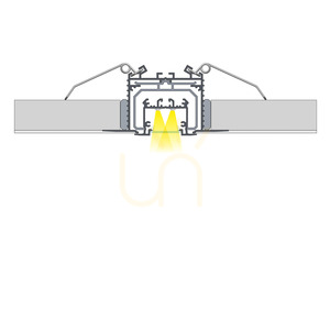 Recessed LED profile LUMINES inTALIA white lacquered 2.02 m small 8