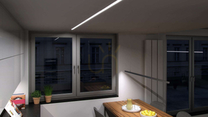 Recessed LED profile LUMINES inTALIA white lacquered 2.02 m small 3